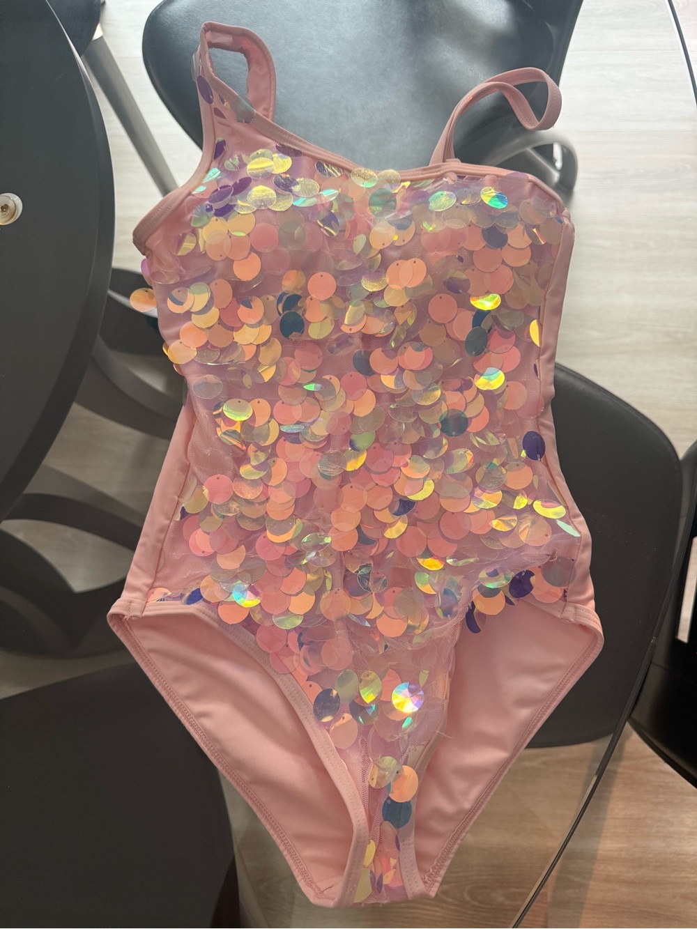 Lola + the boys Taylor Swift Pink Sequin One-Piece Swimsuit